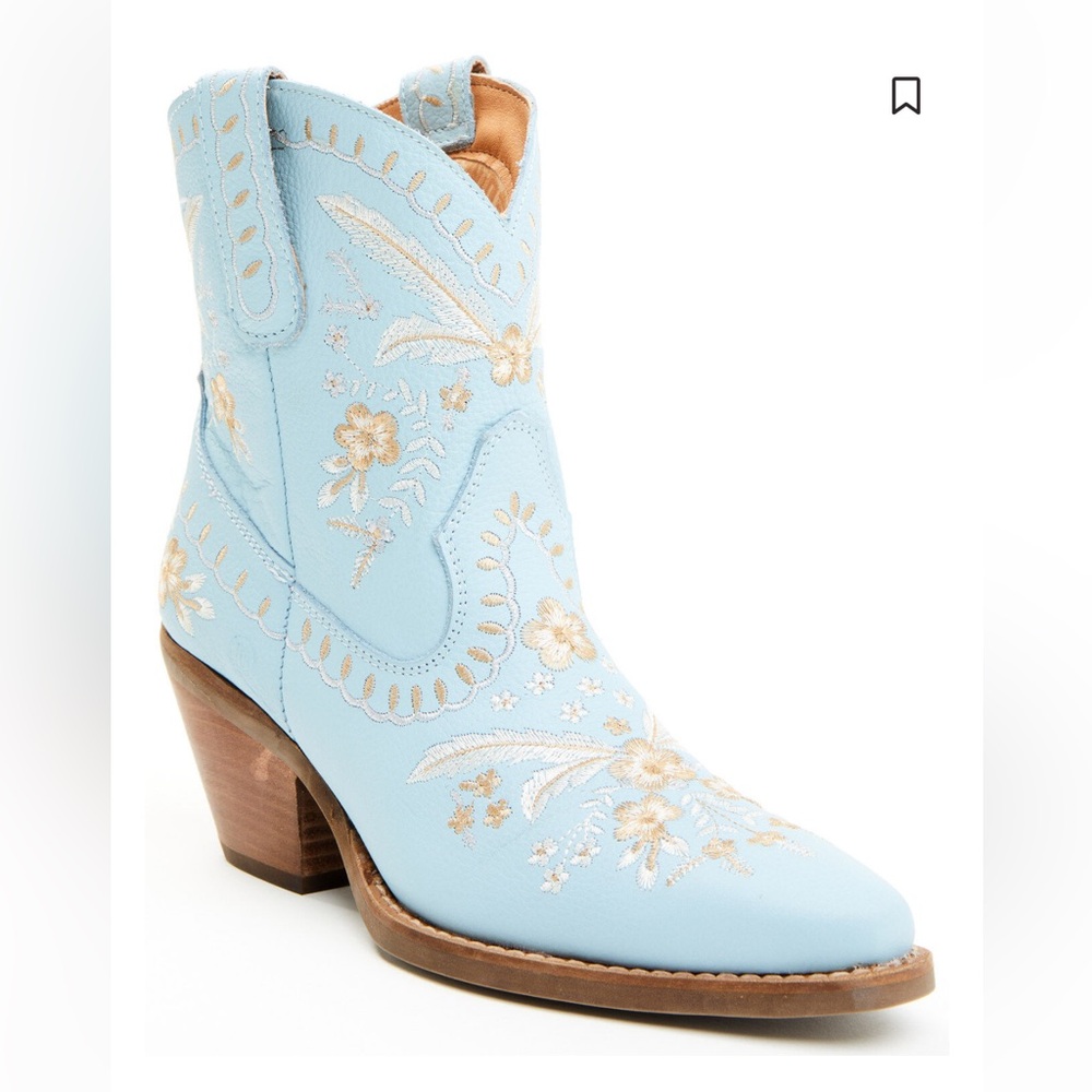Dingo Blue Primrose Embroidered Western Boots